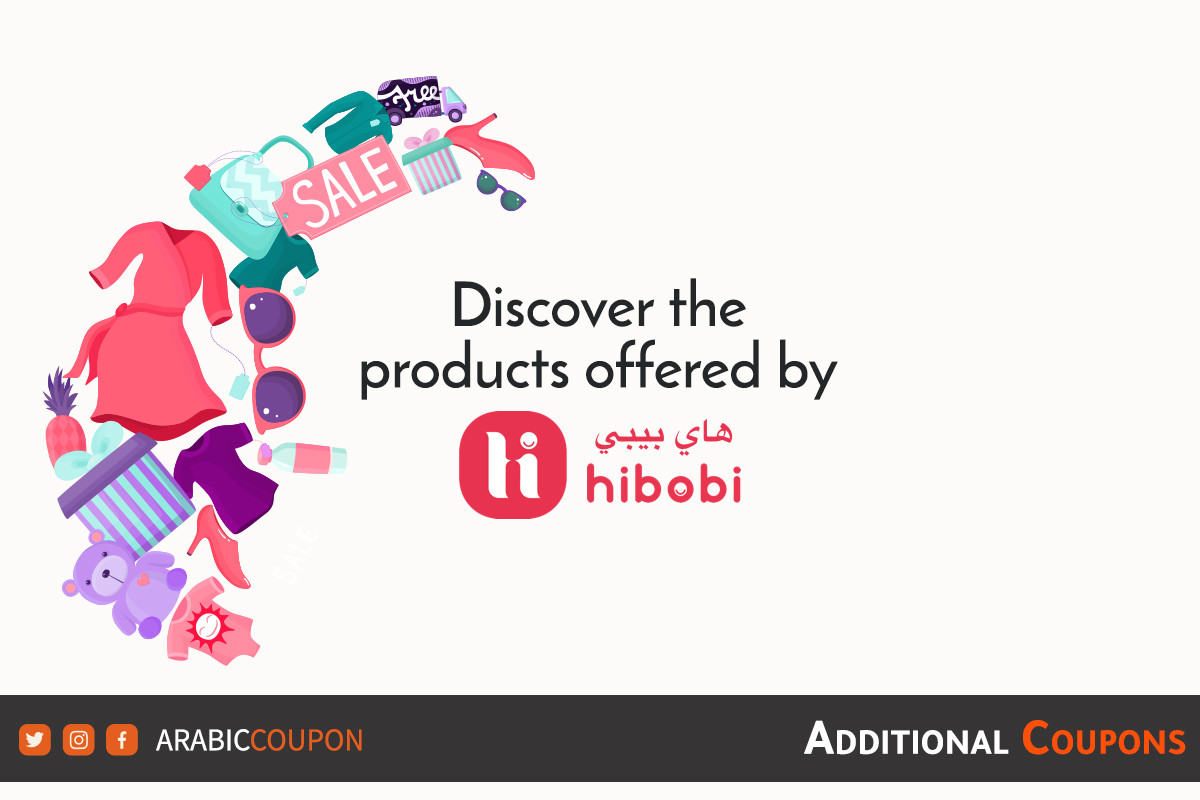 Discover the products available in Hibobi app for online shopping with extra coupons