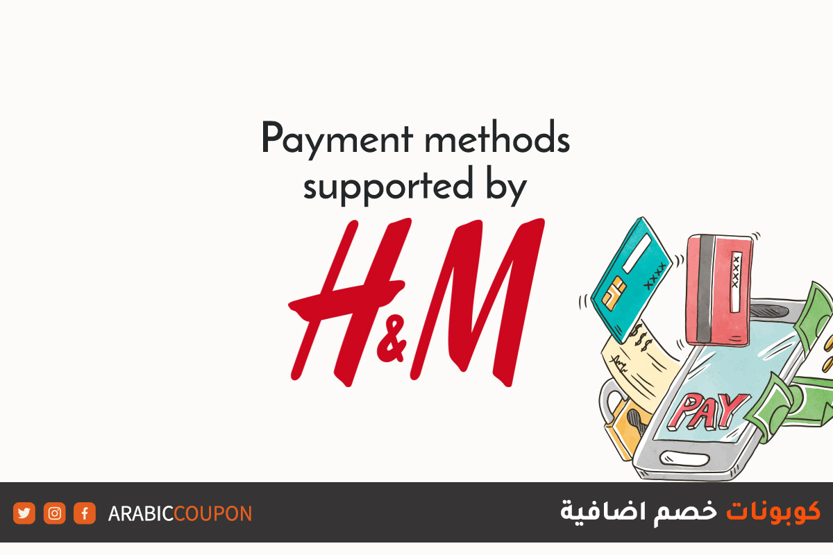 Payment methods supported for online shopping from H&M with additional promo code