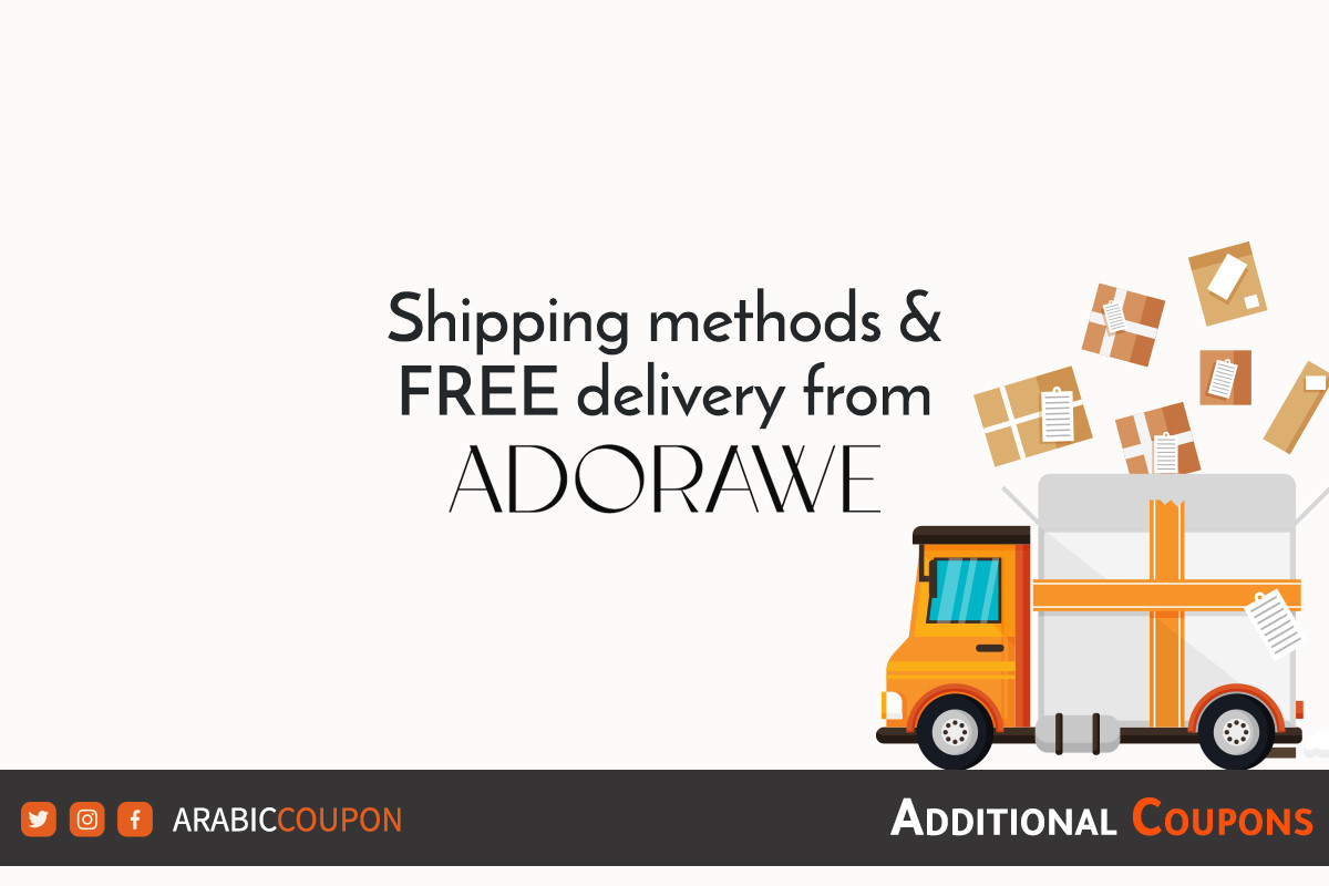 FREE delivery for online shopping from ADORAWE with additional coupon