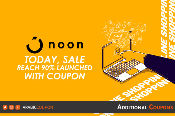 Today, Noon Sale reach 90% launched with Noon promo code