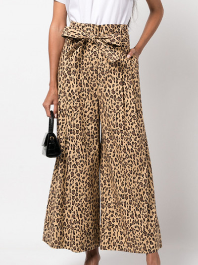 80% Farfetch Singles' Day offers on Adam Lippe's tiger-print high-waisted trousers