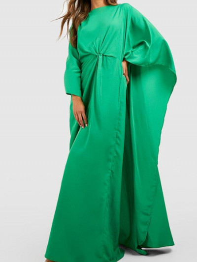 Boohoo Green maxi wrap dress