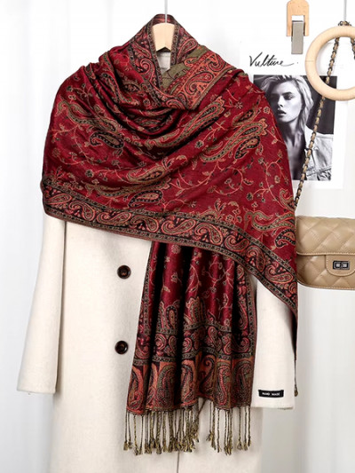 Buy a Jacquard Pashmina Scarf / Shawl at 76% OFF with AliExpress Black Friday offers and coupon